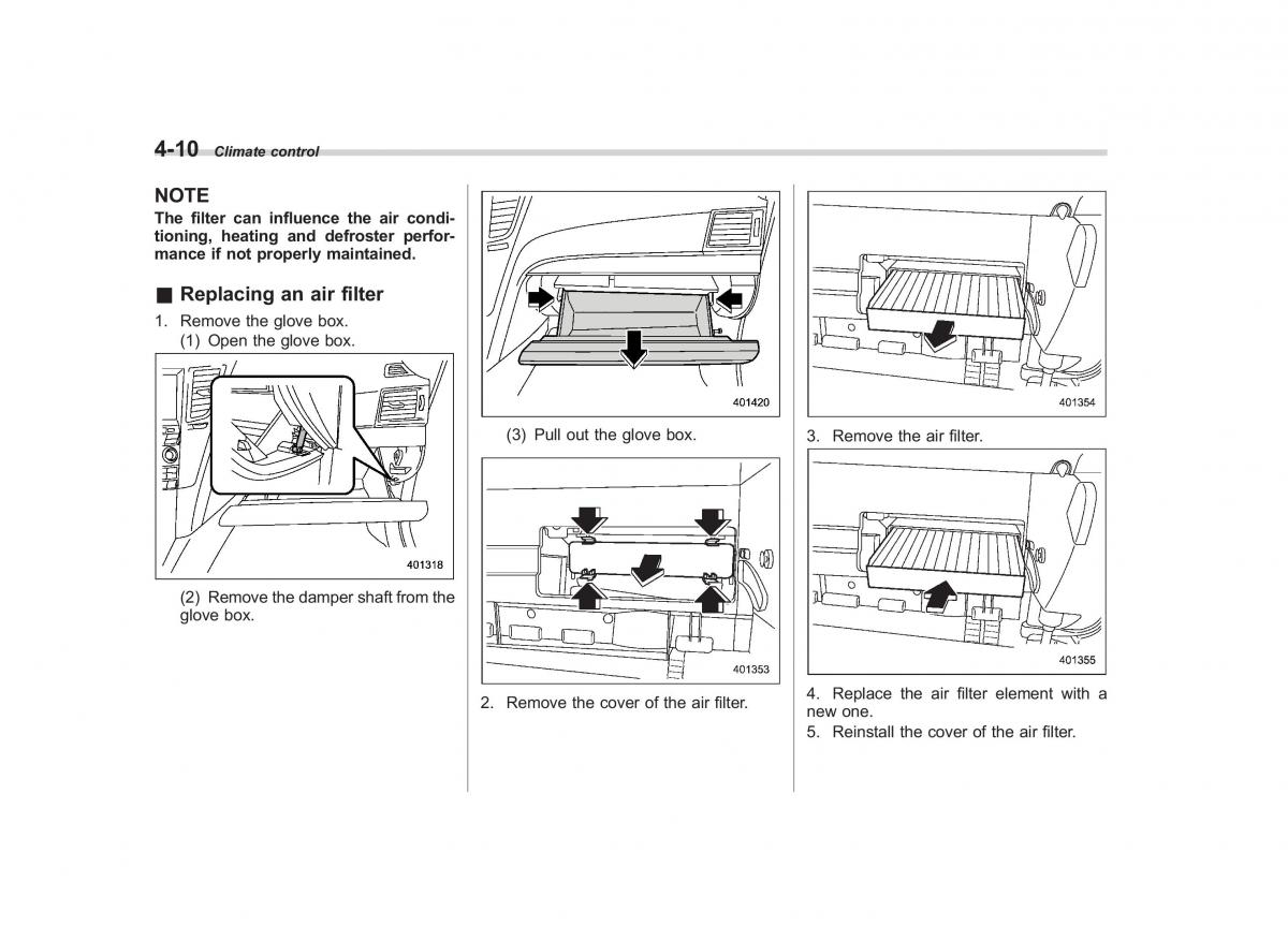 Subaru Outback Legacy IV 4 owners manual / page 181