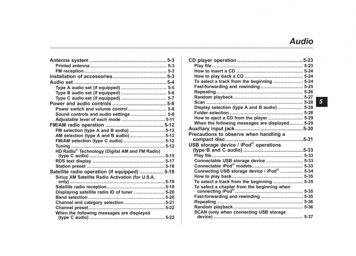 Subaru Outback Legacy IV 4 owners manual / page 184