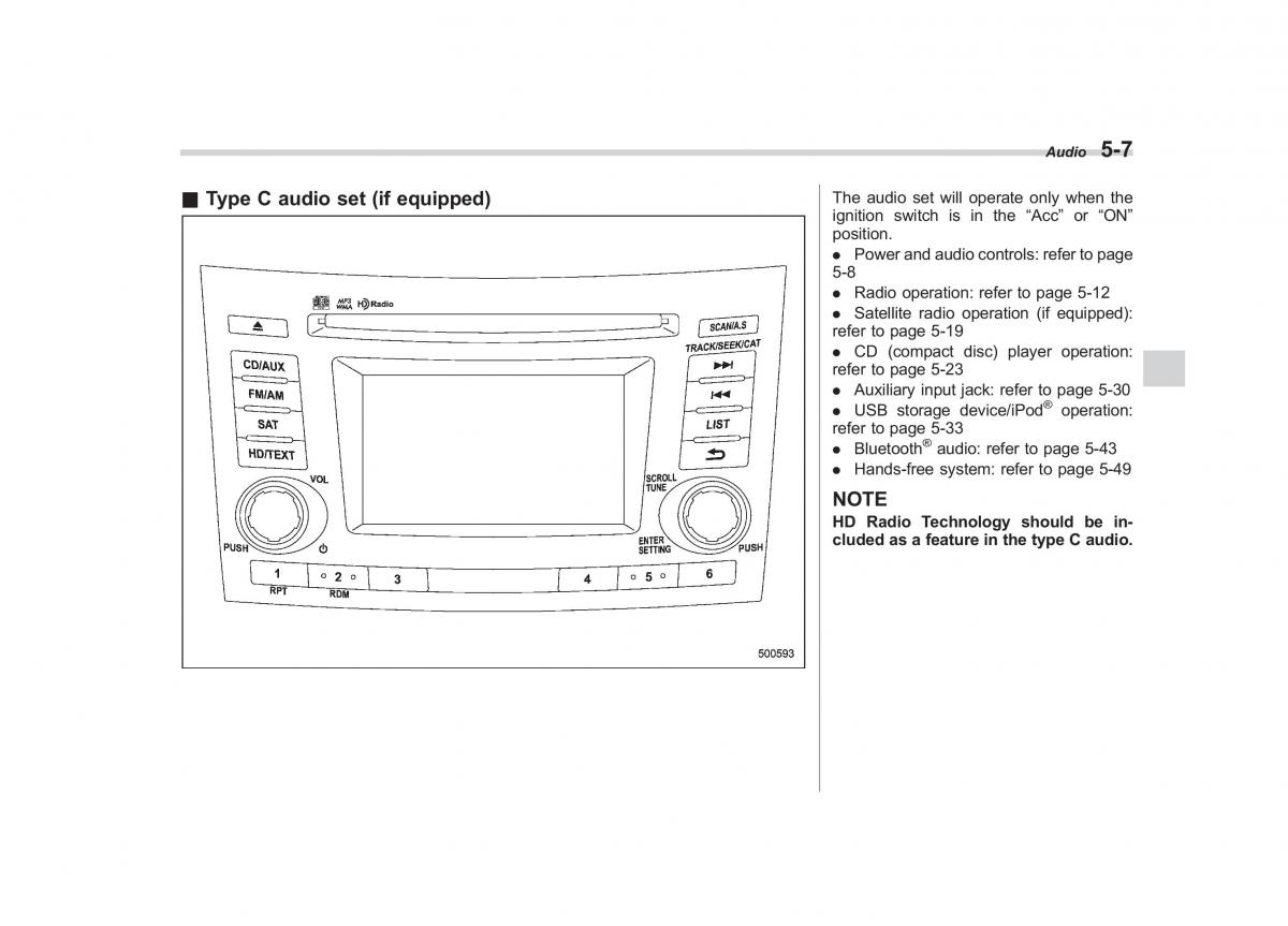 Subaru Outback Legacy IV 4 owners manual / page 190