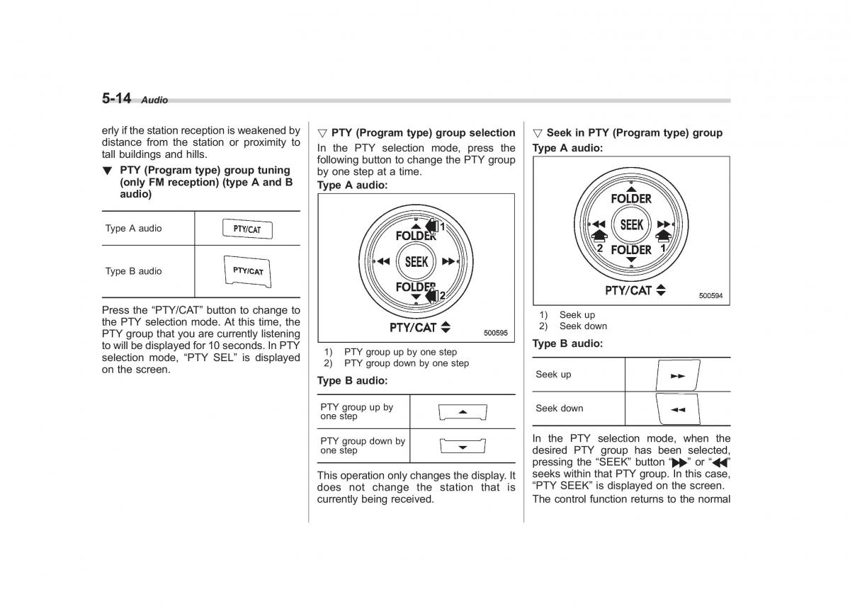 Subaru Outback Legacy IV 4 owners manual / page 197