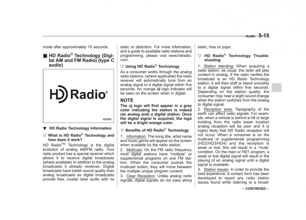 Subaru Outback Legacy IV 4 owners manual / page 198