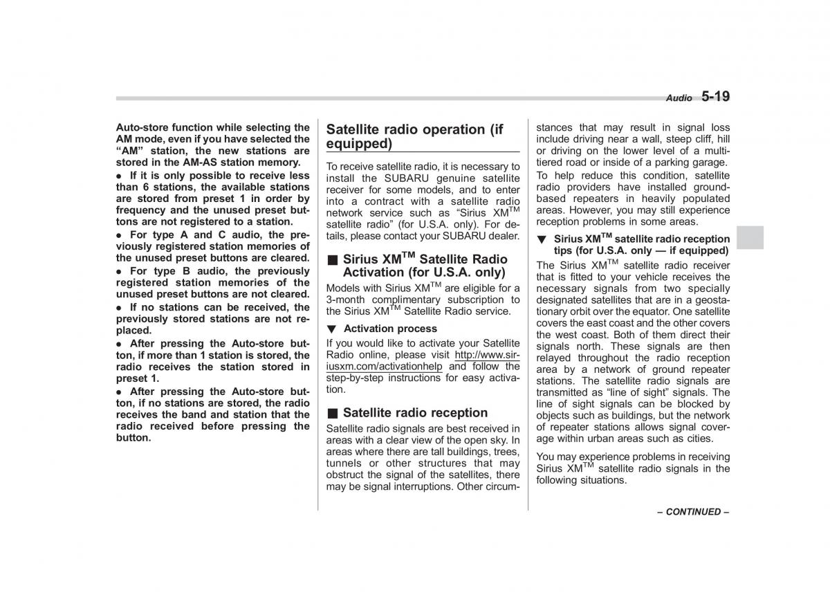 Subaru Outback Legacy IV 4 owners manual / page 202