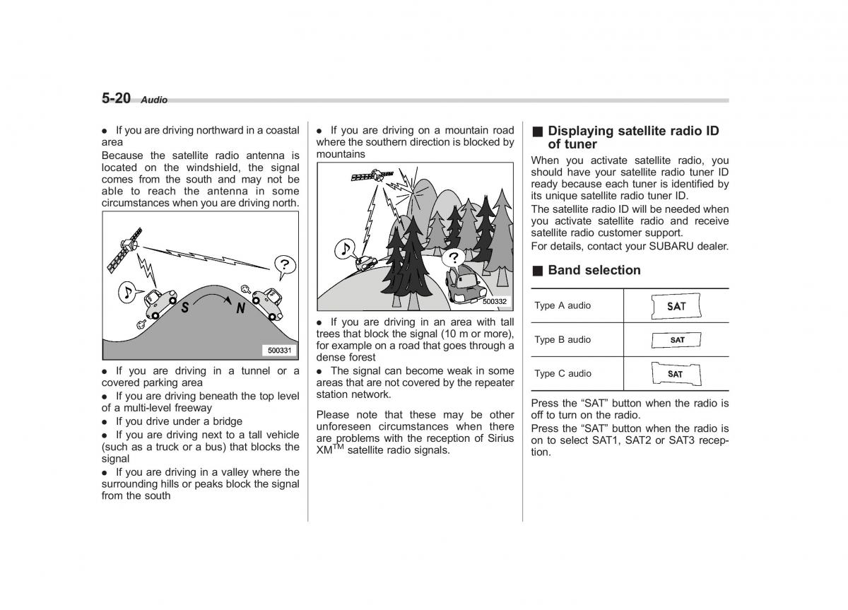 Subaru Outback Legacy IV 4 owners manual / page 203