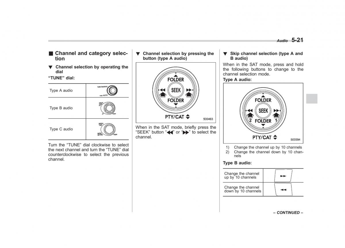 Subaru Outback Legacy IV 4 owners manual / page 204