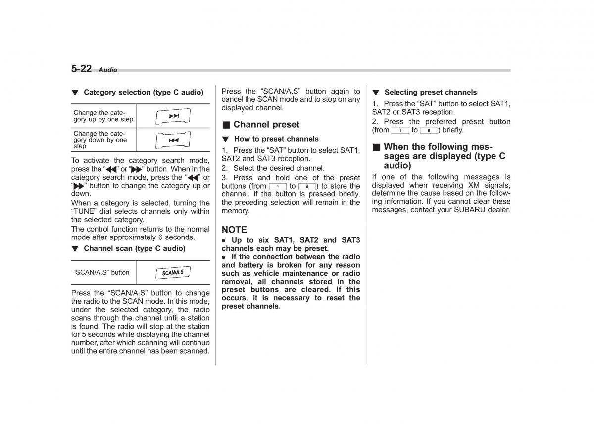 Subaru Outback Legacy IV 4 owners manual / page 205