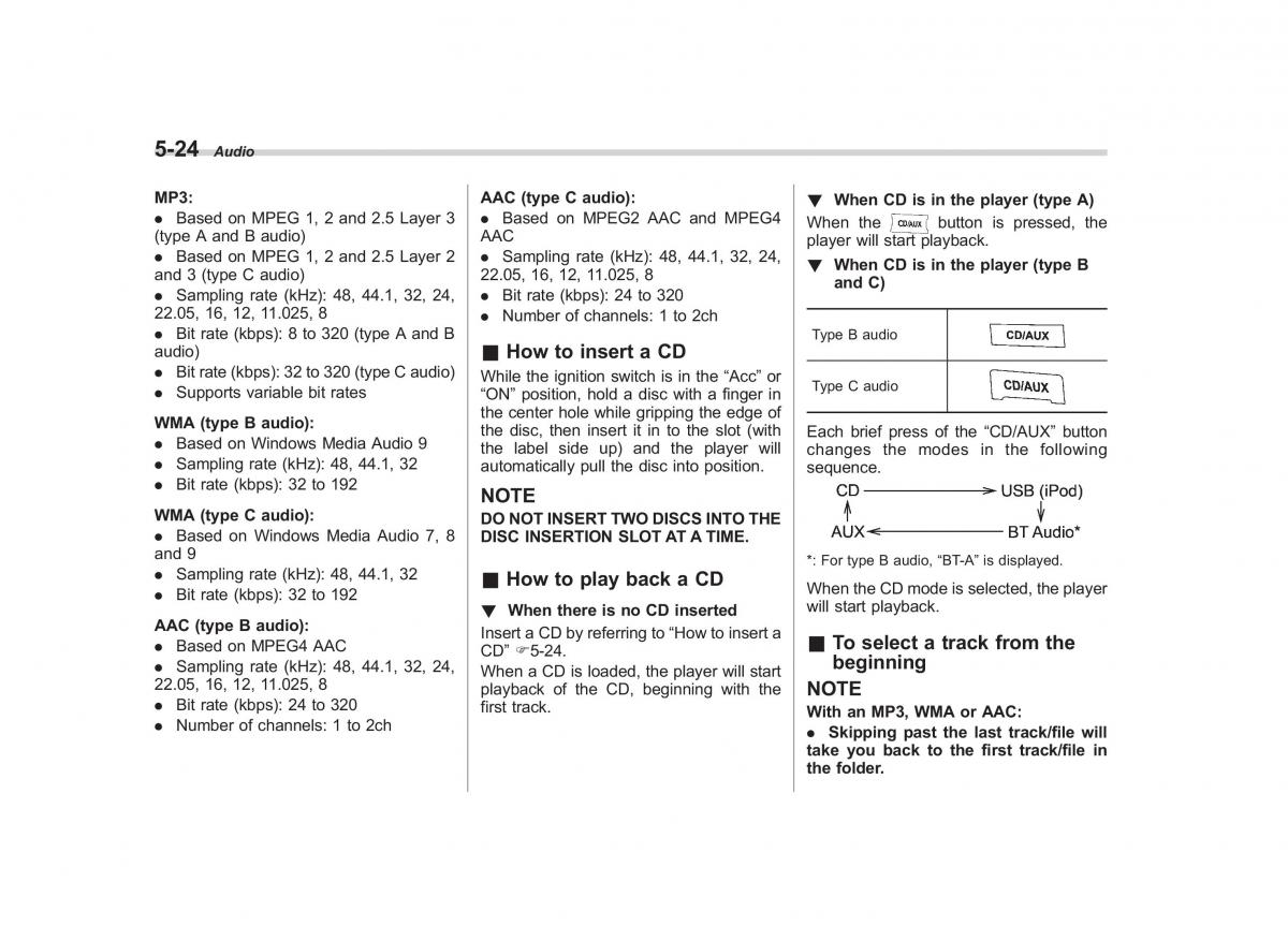 Subaru Outback Legacy IV 4 owners manual / page 207