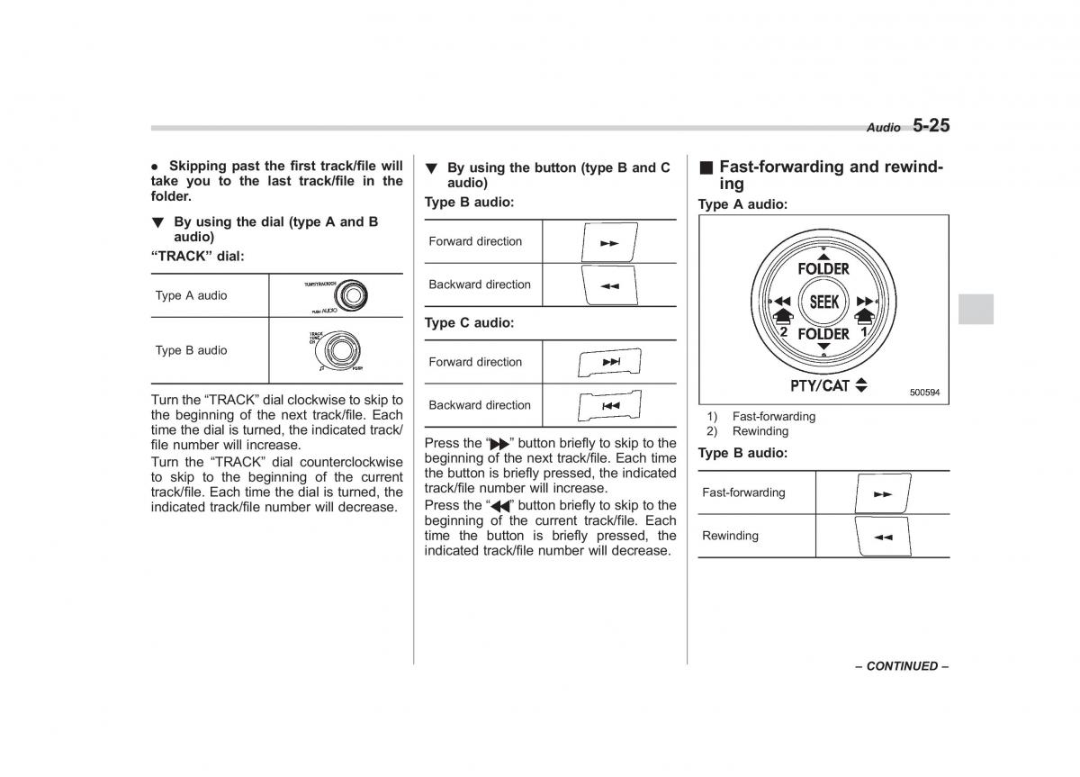 Subaru Outback Legacy IV 4 owners manual / page 208