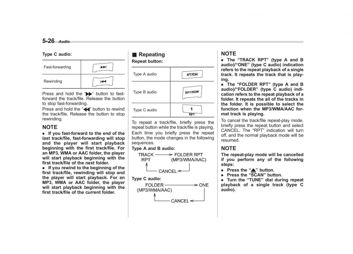 Subaru Outback Legacy IV 4 owners manual / page 209