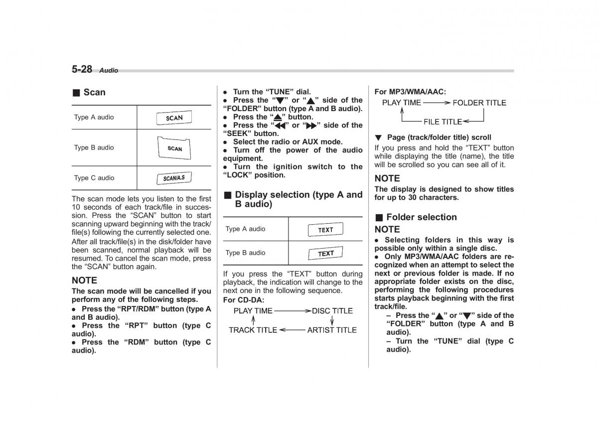 Subaru Outback Legacy IV 4 owners manual / page 211