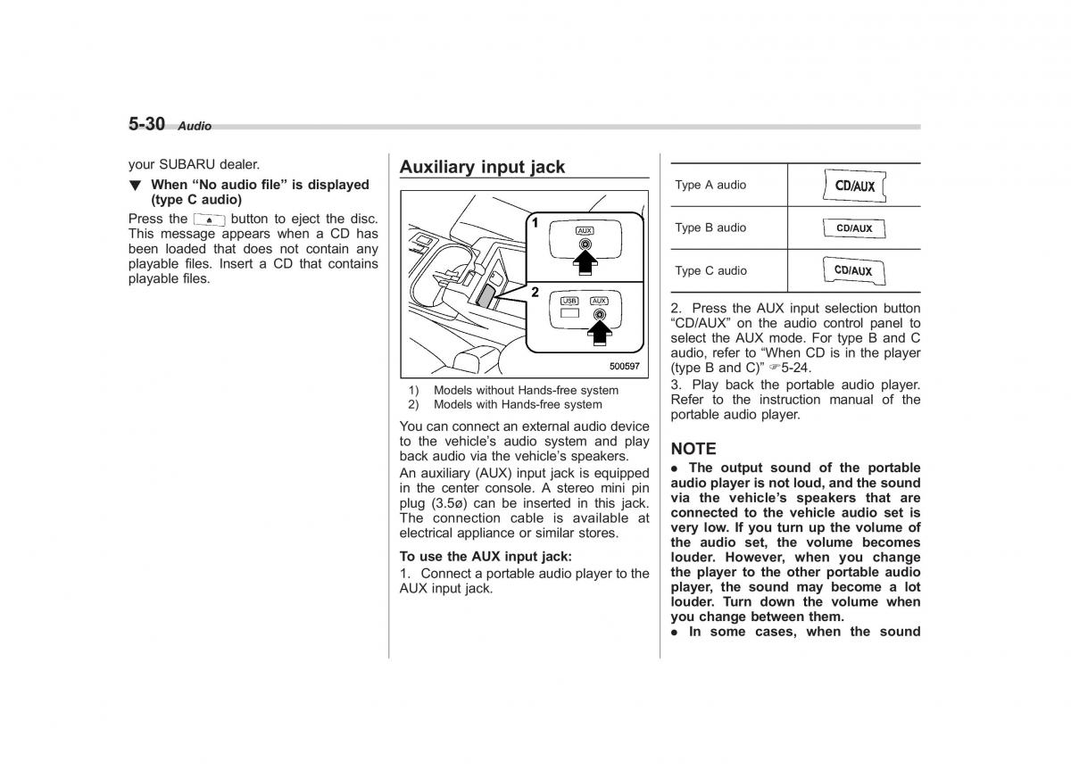 Subaru Outback Legacy IV 4 owners manual / page 213