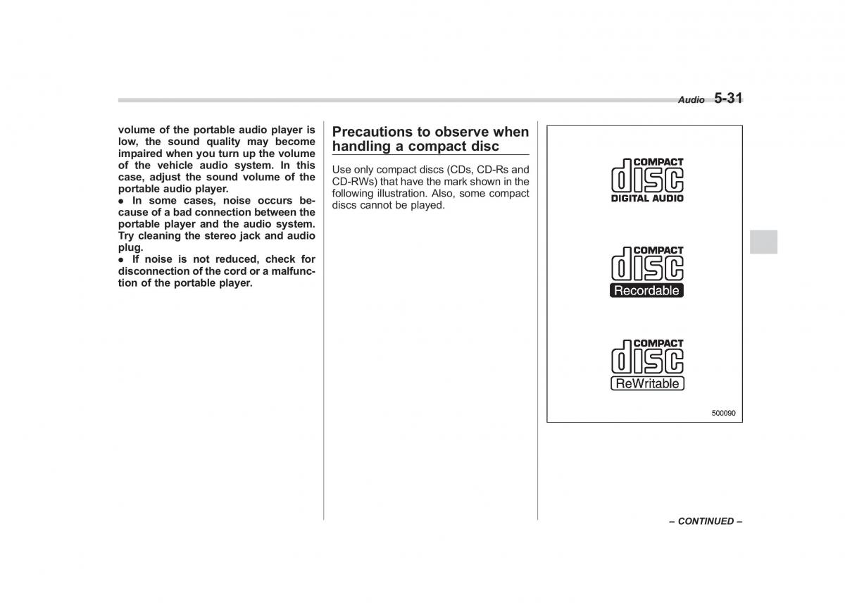 Subaru Outback Legacy IV 4 owners manual / page 214