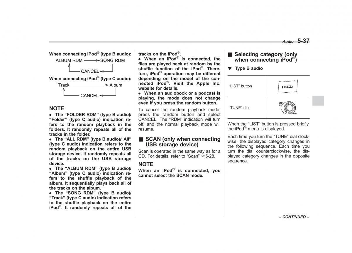 Subaru Outback Legacy IV 4 owners manual / page 220