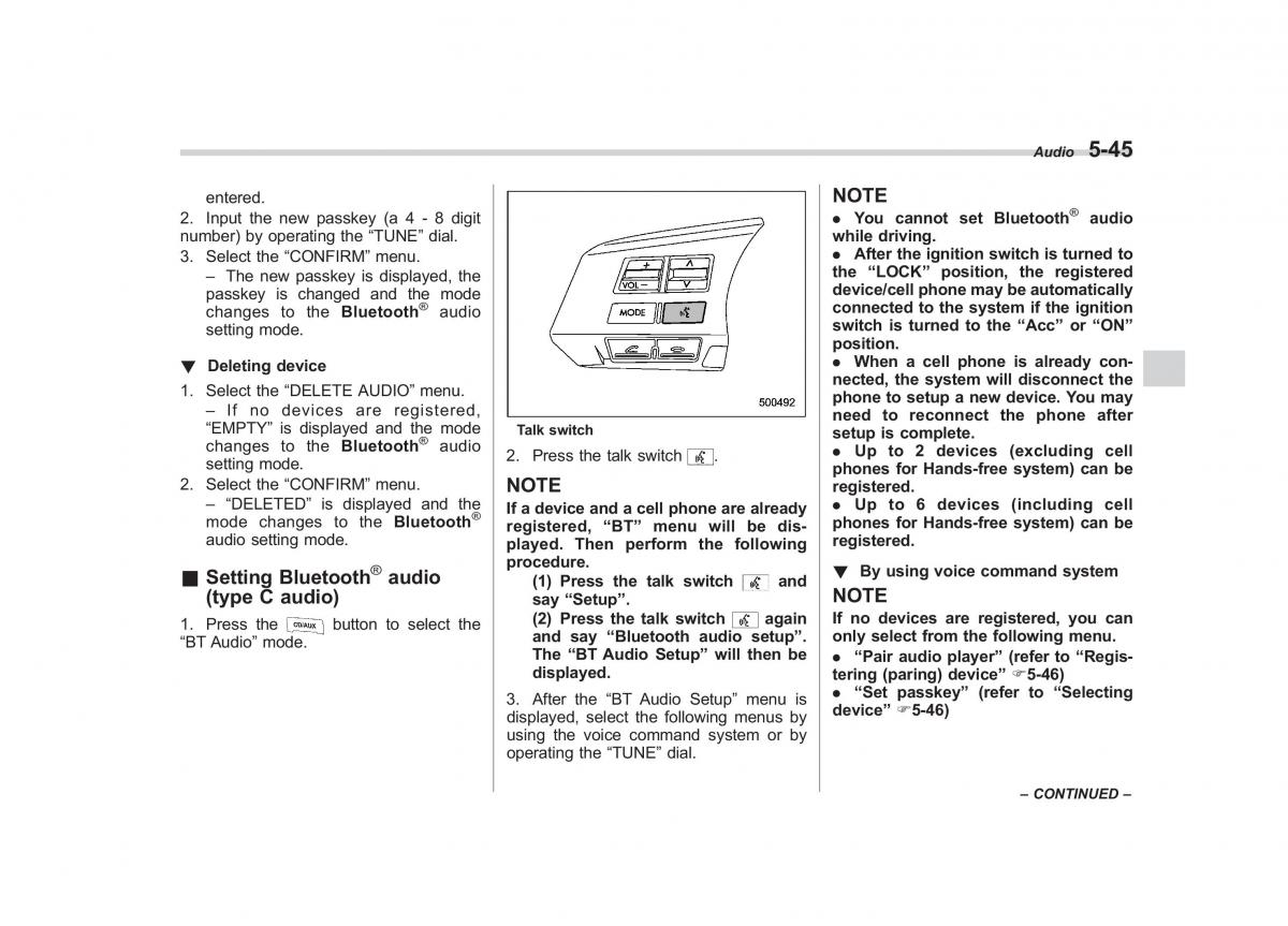 Subaru Outback Legacy IV 4 owners manual / page 228