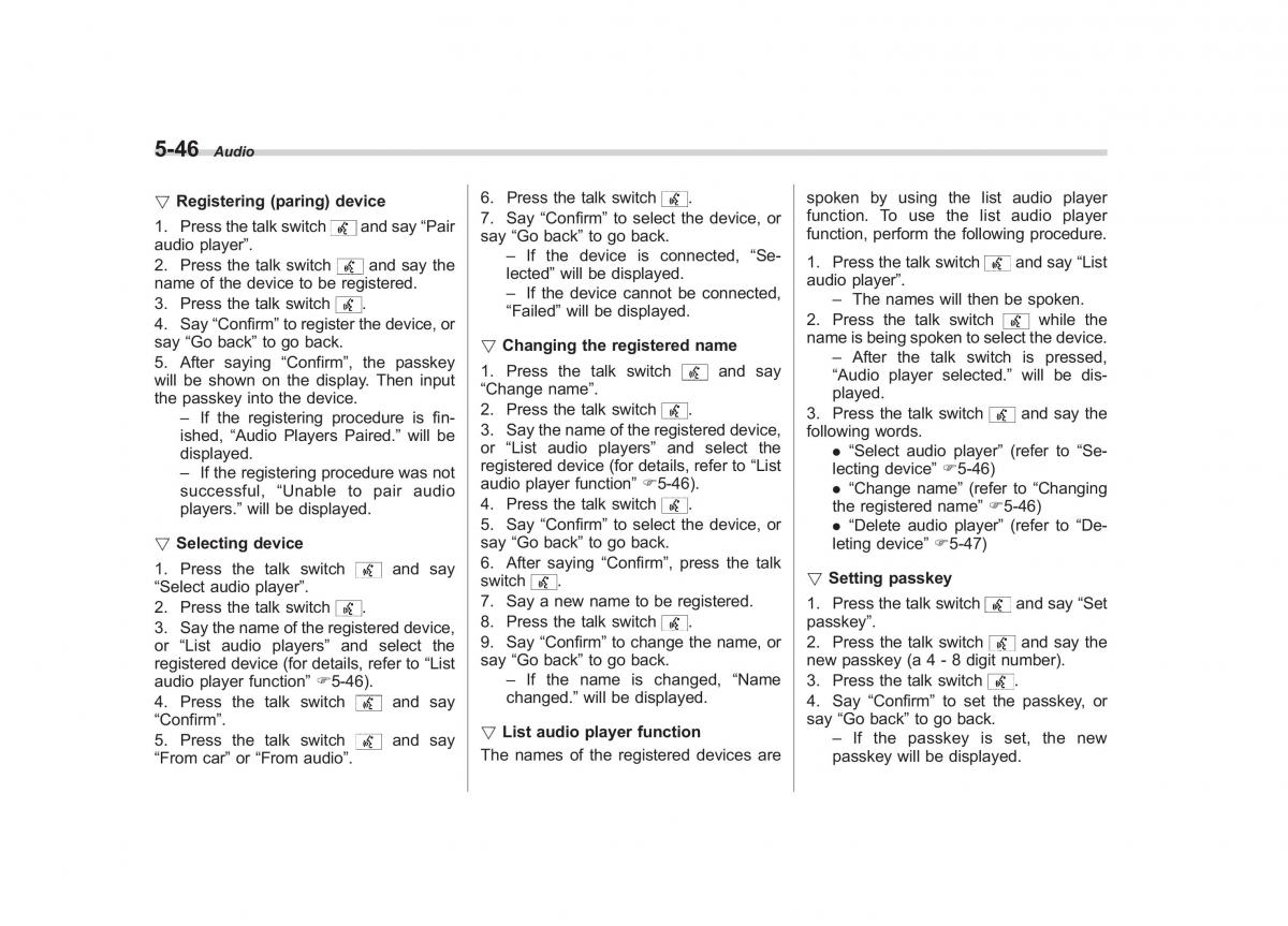 Subaru Outback Legacy IV 4 owners manual / page 229