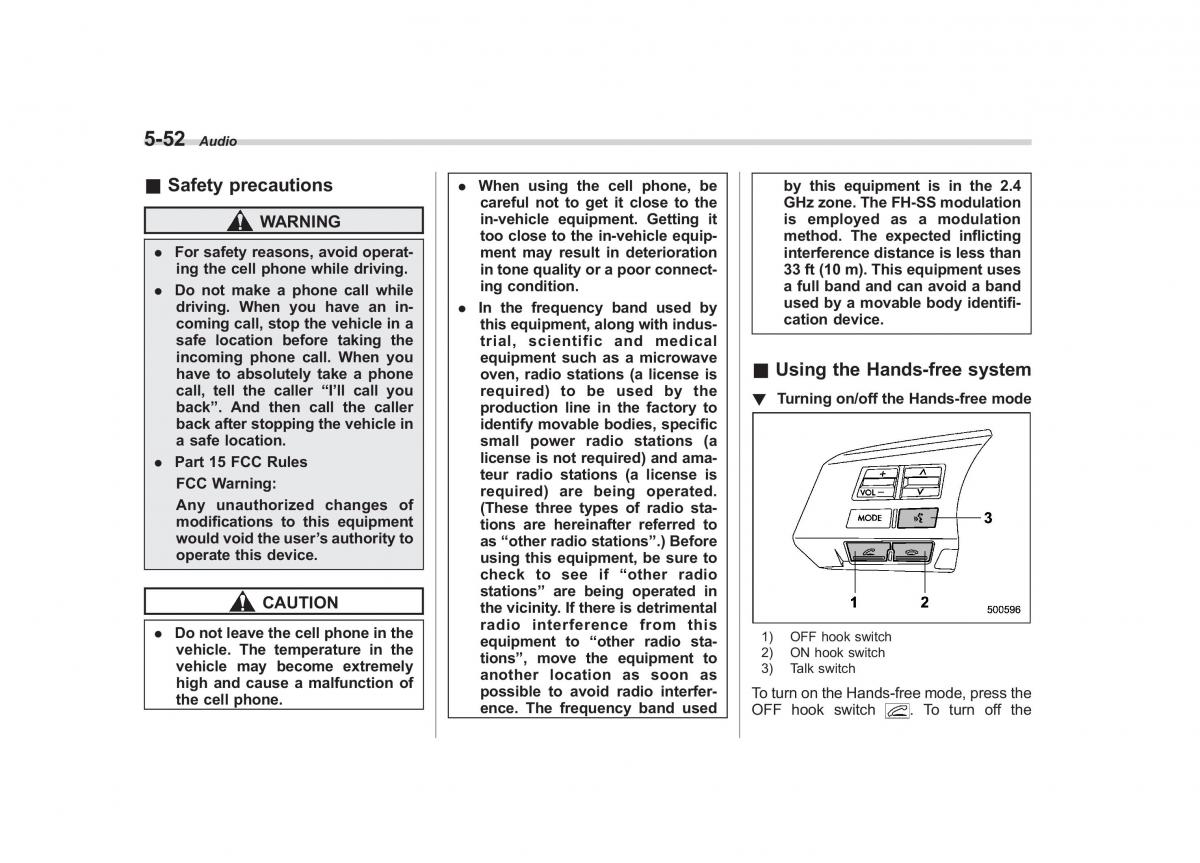 Subaru Outback Legacy IV 4 owners manual / page 235