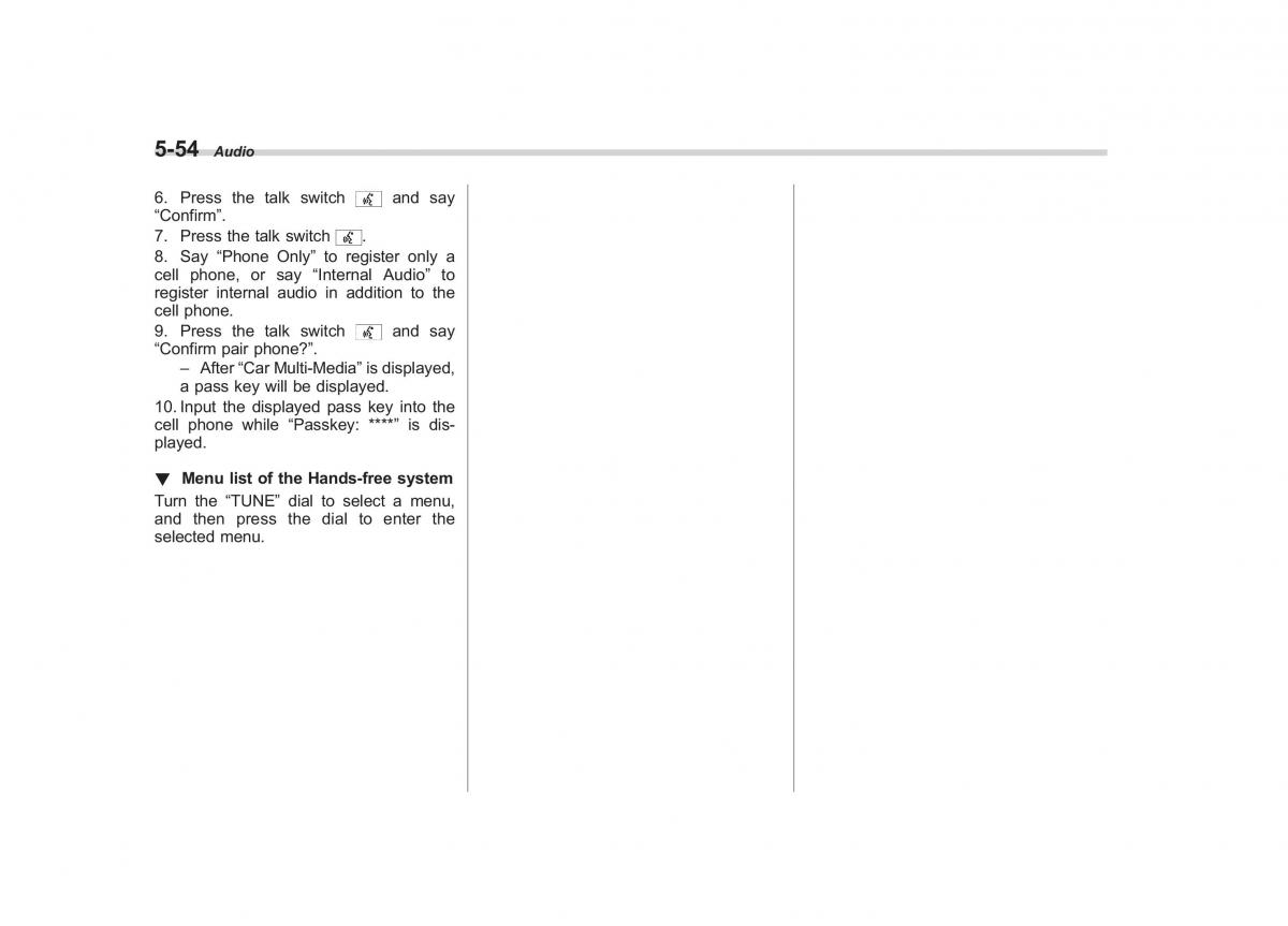 Subaru Outback Legacy IV 4 owners manual / page 237