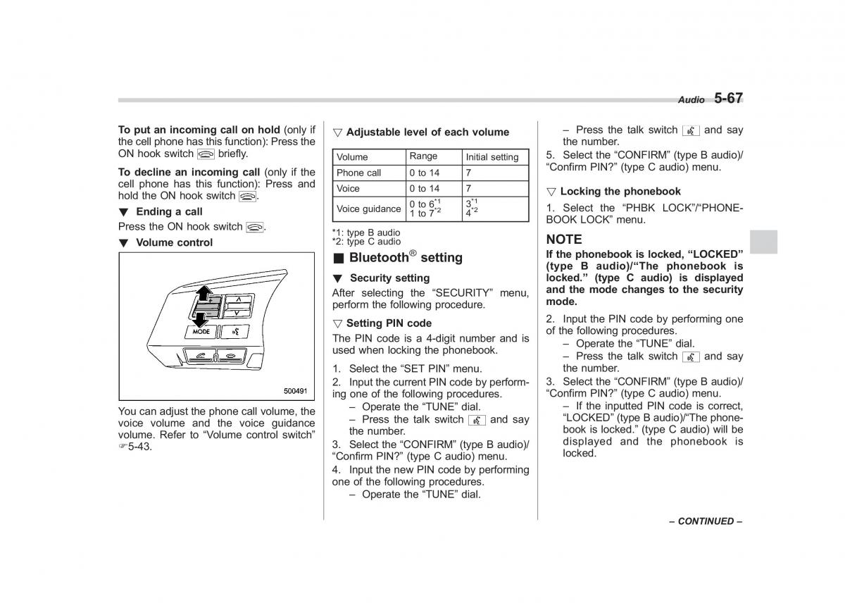 Subaru Outback Legacy IV 4 owners manual / page 250