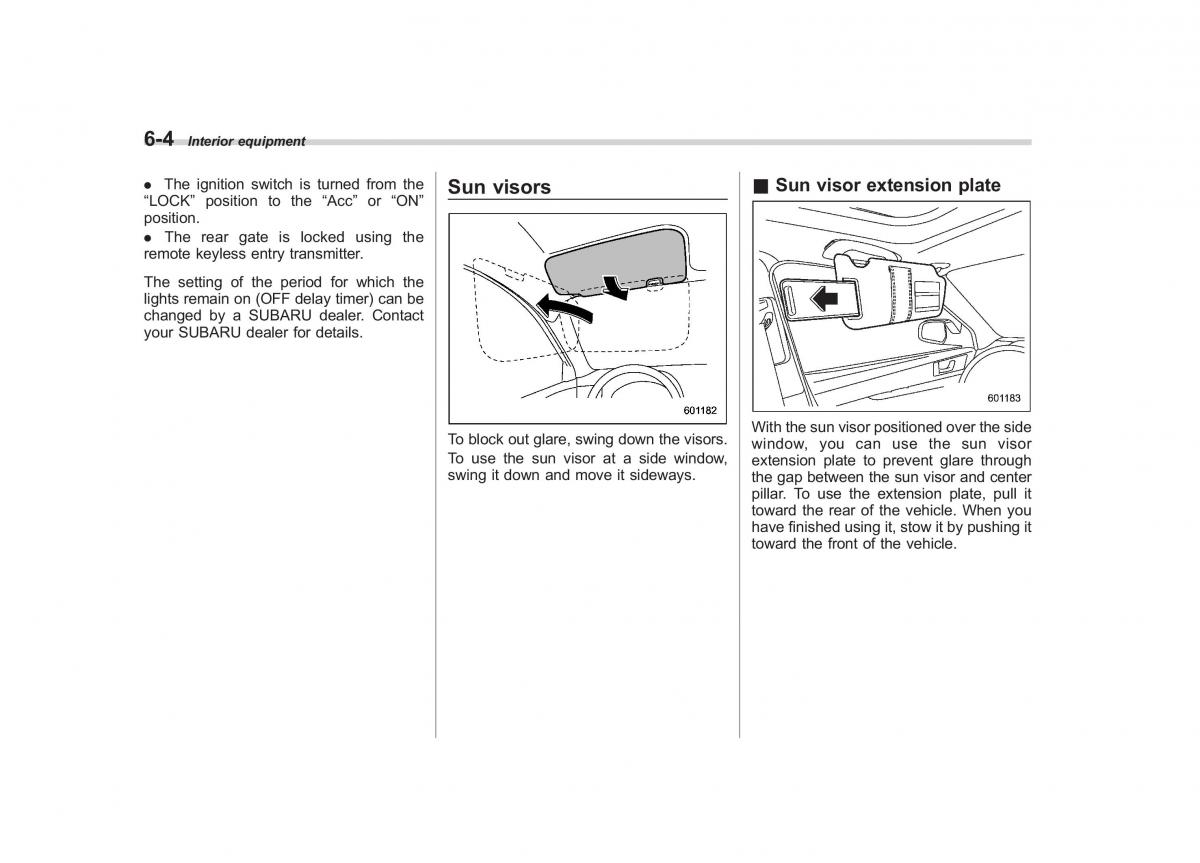 Subaru Outback Legacy IV 4 owners manual / page 257