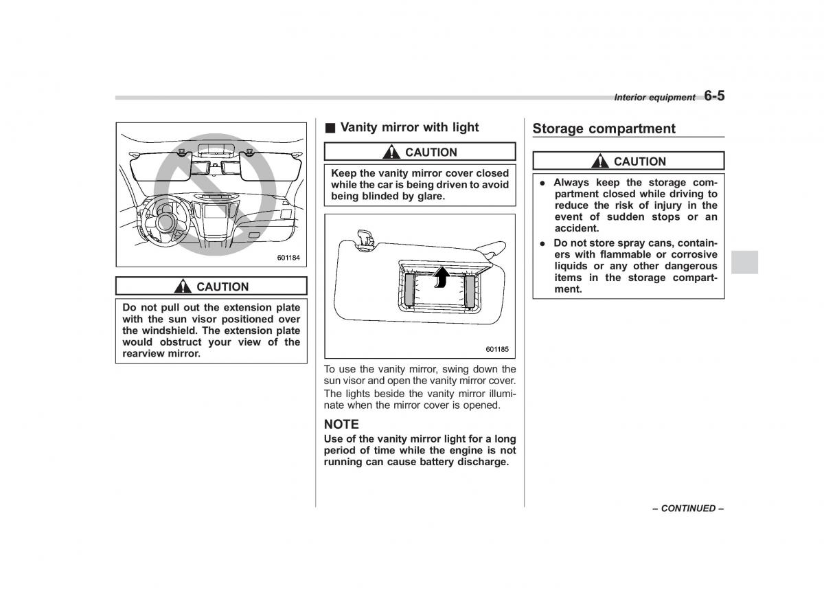 Subaru Outback Legacy IV 4 owners manual / page 258