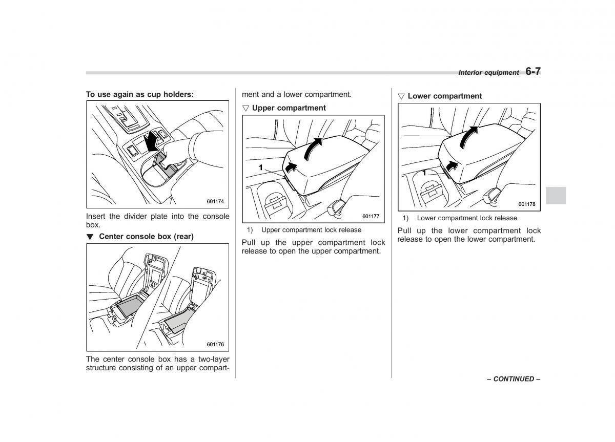 Subaru Outback Legacy IV 4 owners manual / page 260