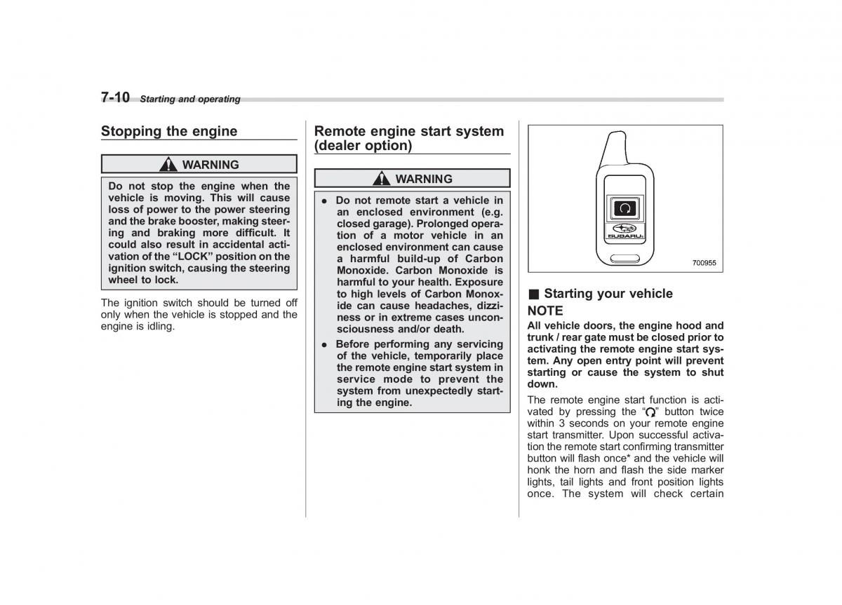 Subaru Outback Legacy IV 4 owners manual / page 287