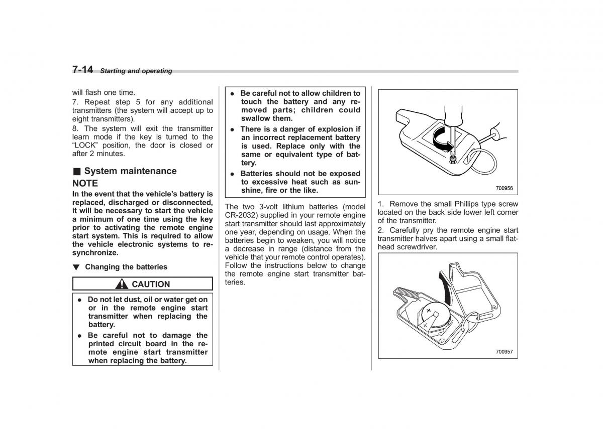 Subaru Outback Legacy IV 4 owners manual / page 291