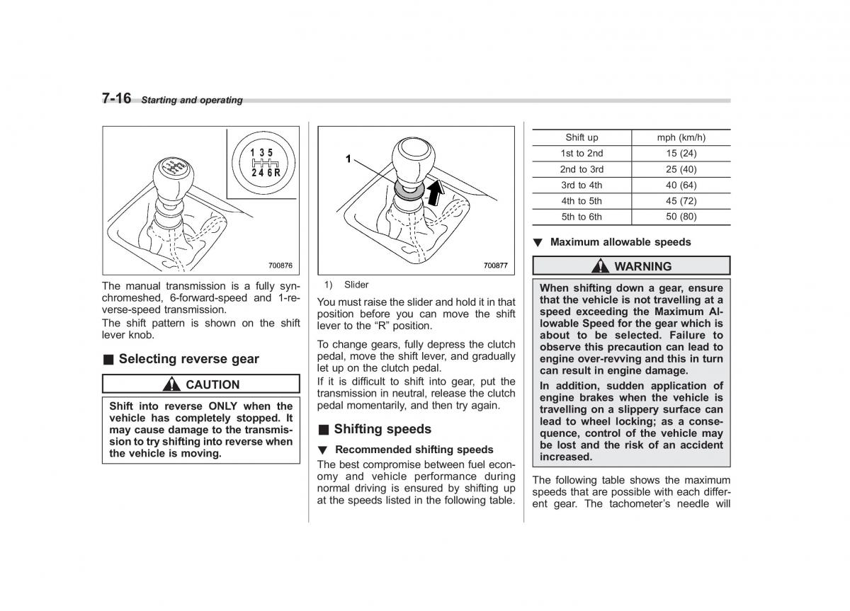 Subaru Outback Legacy IV 4 owners manual / page 293