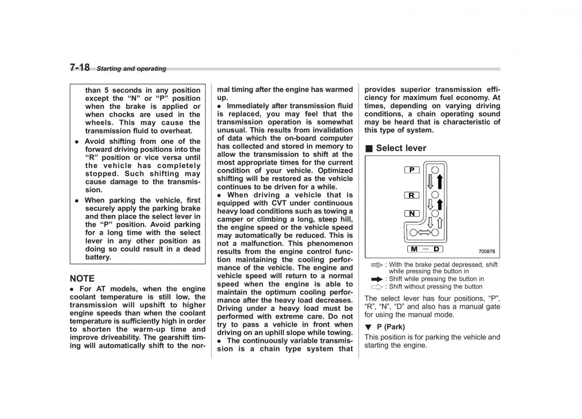 Subaru Outback Legacy IV 4 owners manual / page 295