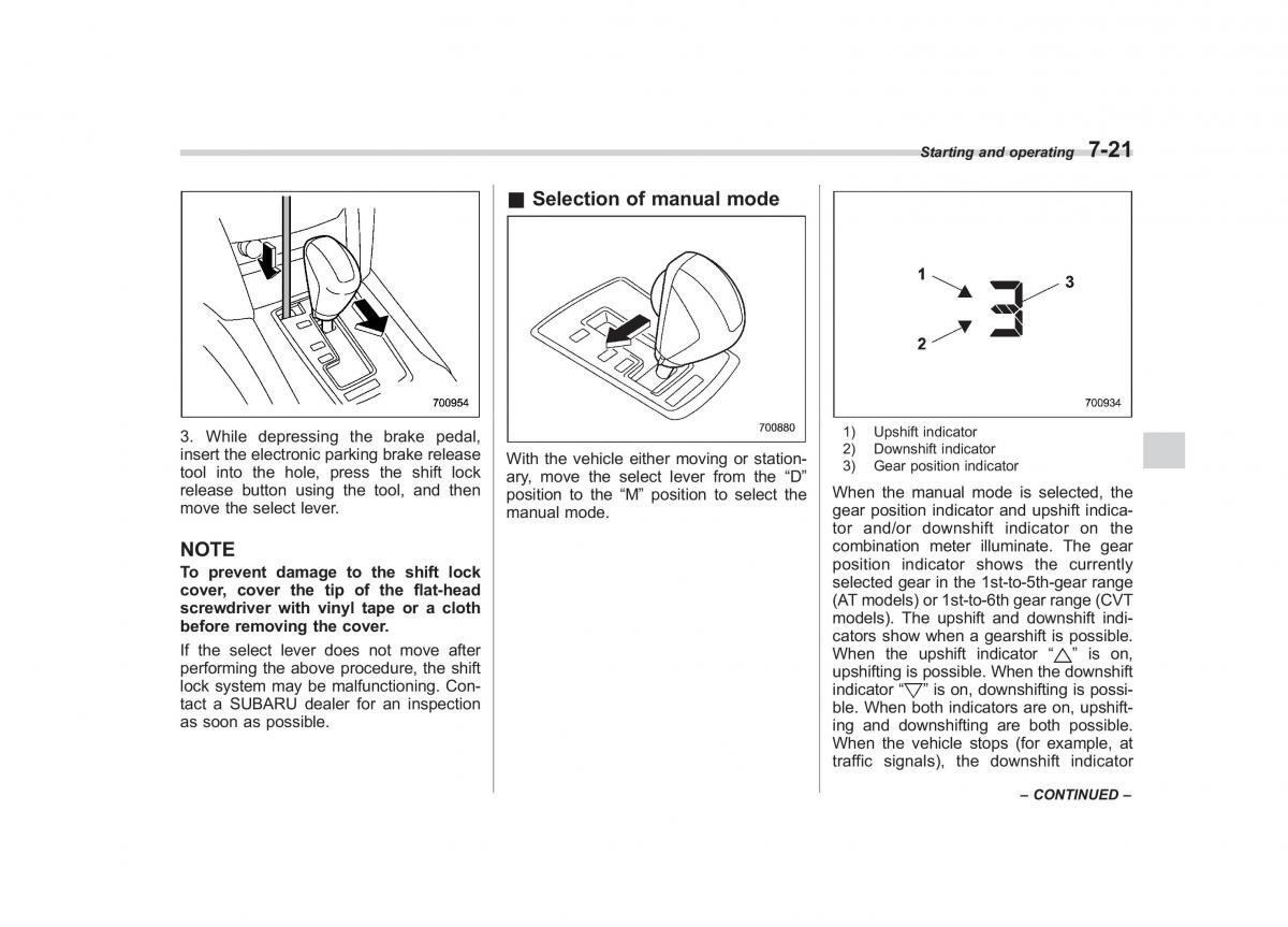 Subaru Outback Legacy IV 4 owners manual / page 298