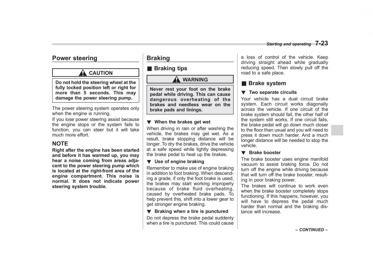 Subaru Outback Legacy IV 4 owners manual / page 300