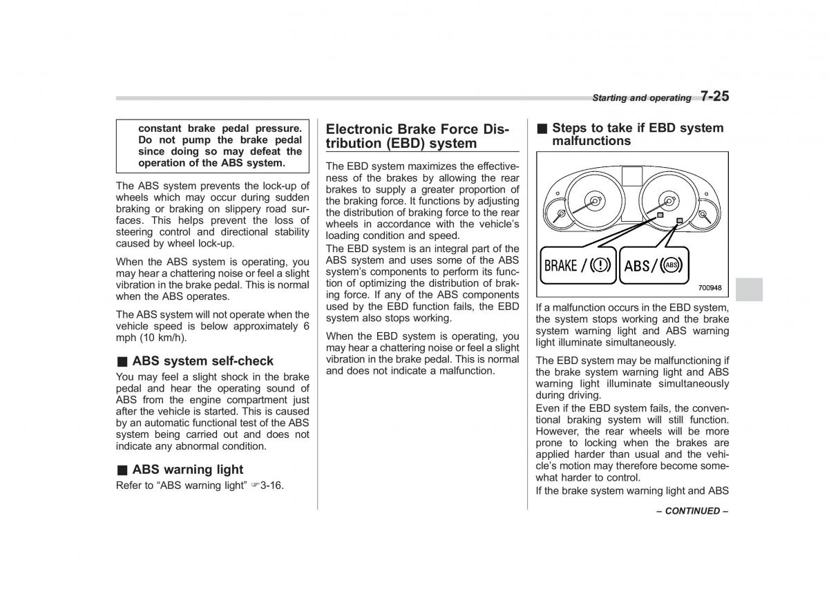 Subaru Outback Legacy IV 4 owners manual / page 302