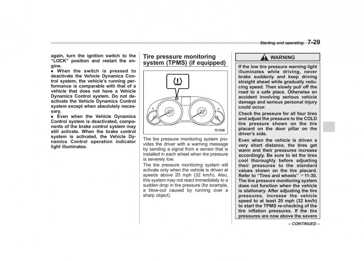 Subaru Outback Legacy IV 4 owners manual / page 306