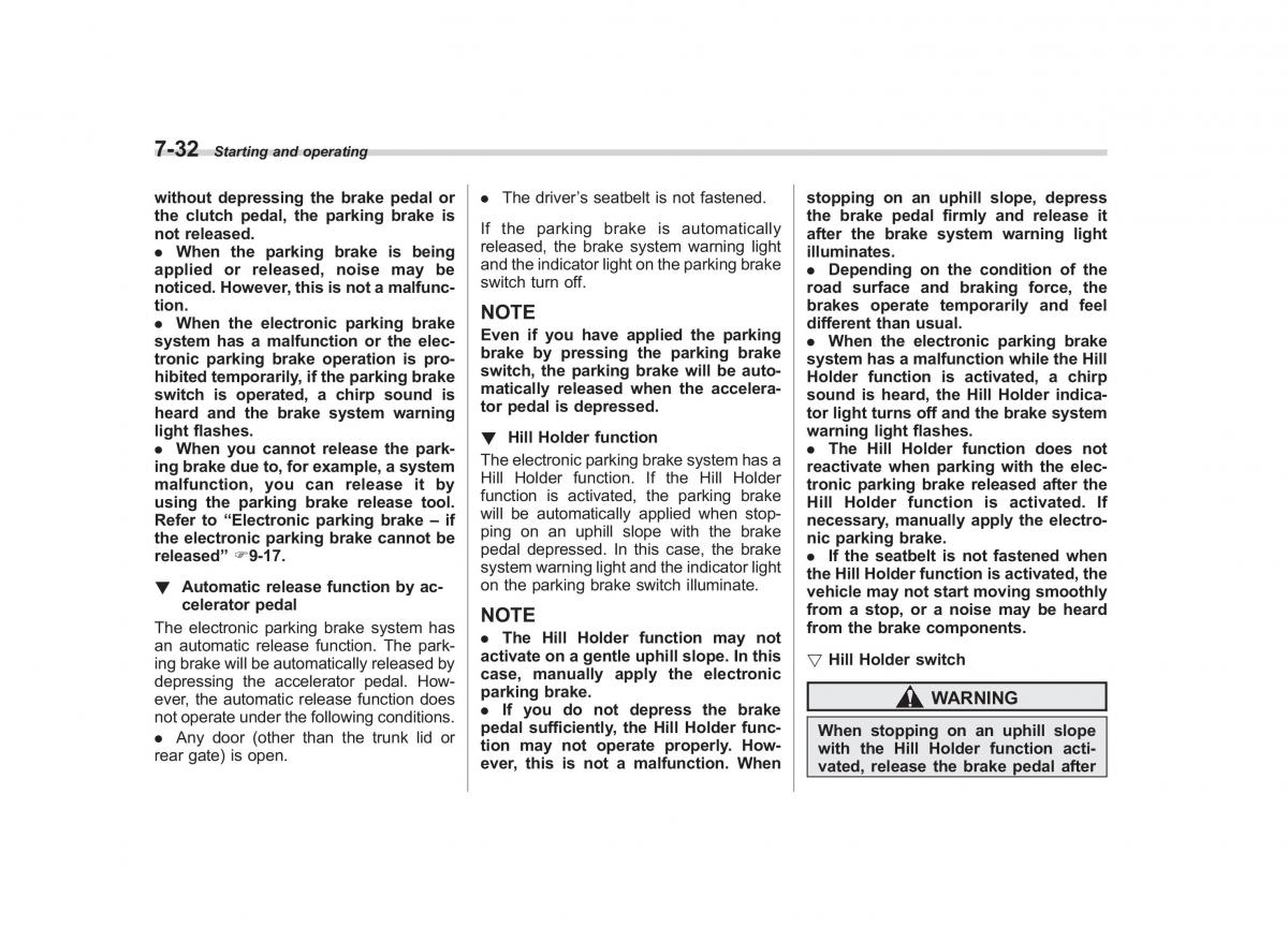 Subaru Outback Legacy IV 4 owners manual / page 309