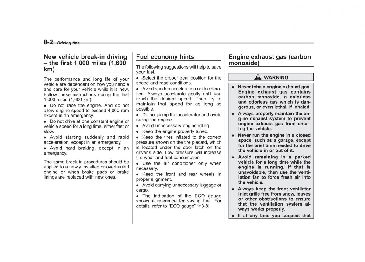 Subaru Outback Legacy IV 4 owners manual / page 317