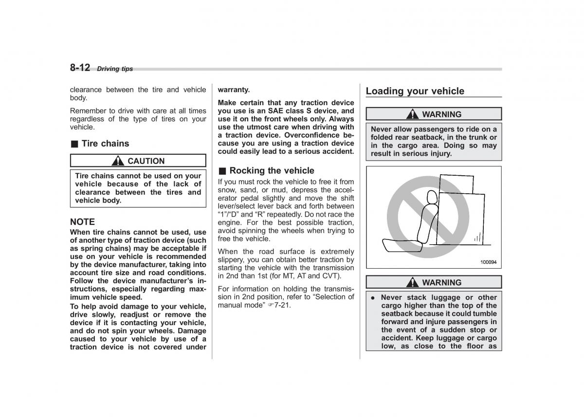 Subaru Outback Legacy IV 4 owners manual / page 327