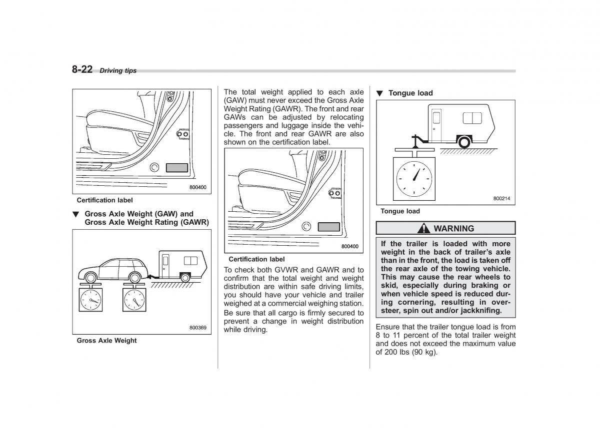 Subaru Outback Legacy IV 4 owners manual / page 337