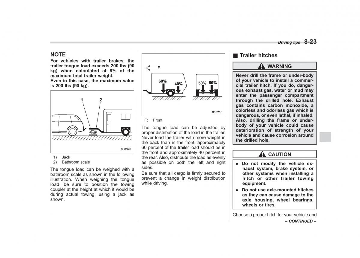 Subaru Outback Legacy IV 4 owners manual / page 338