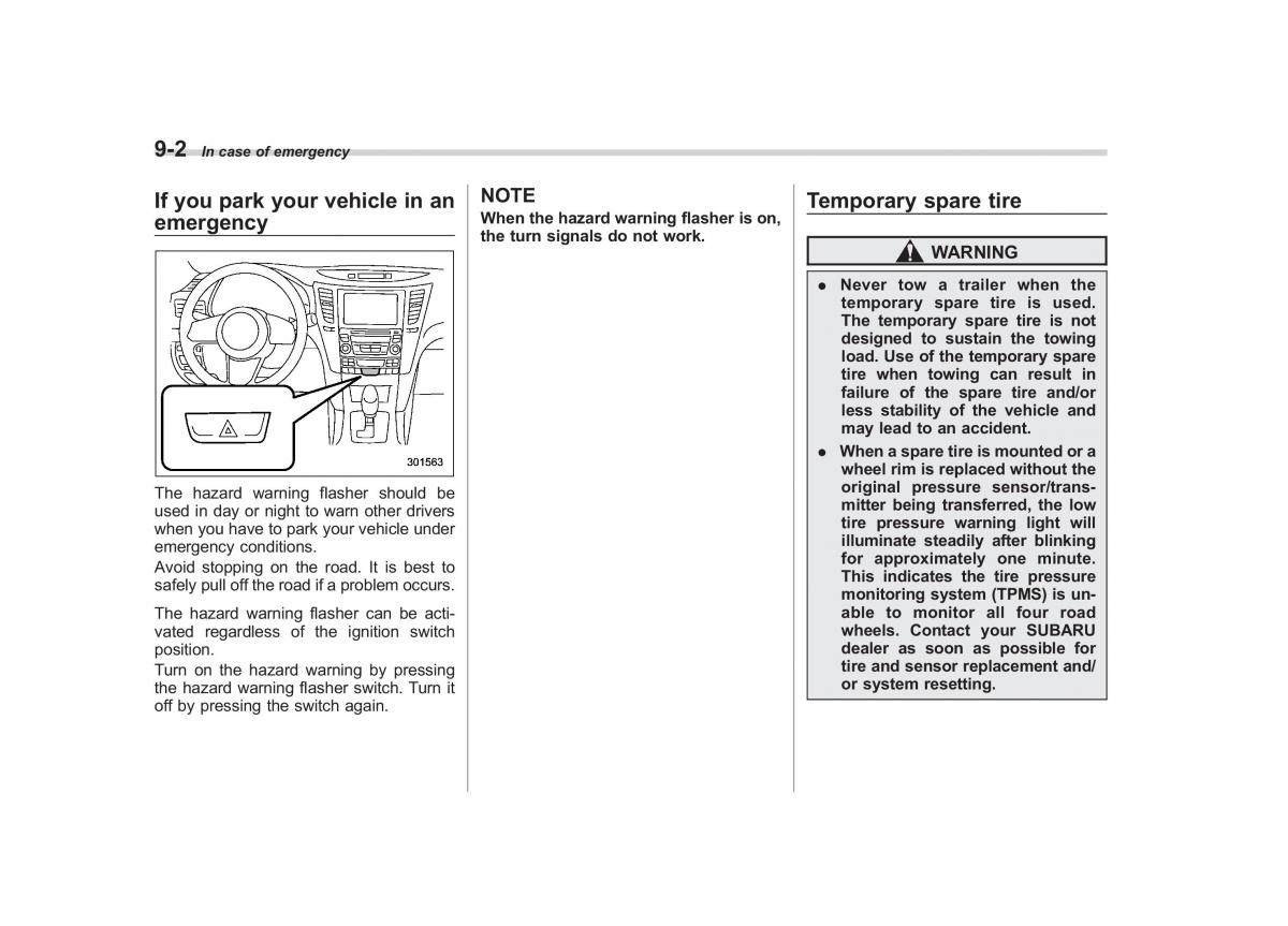 Subaru Outback Legacy IV 4 owners manual / page 345