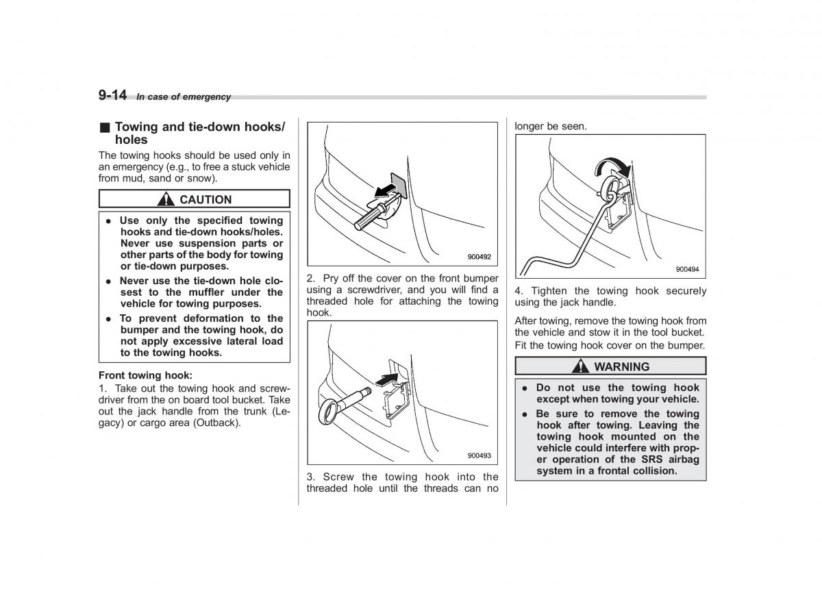 Subaru Outback Legacy IV 4 owners manual / page 357