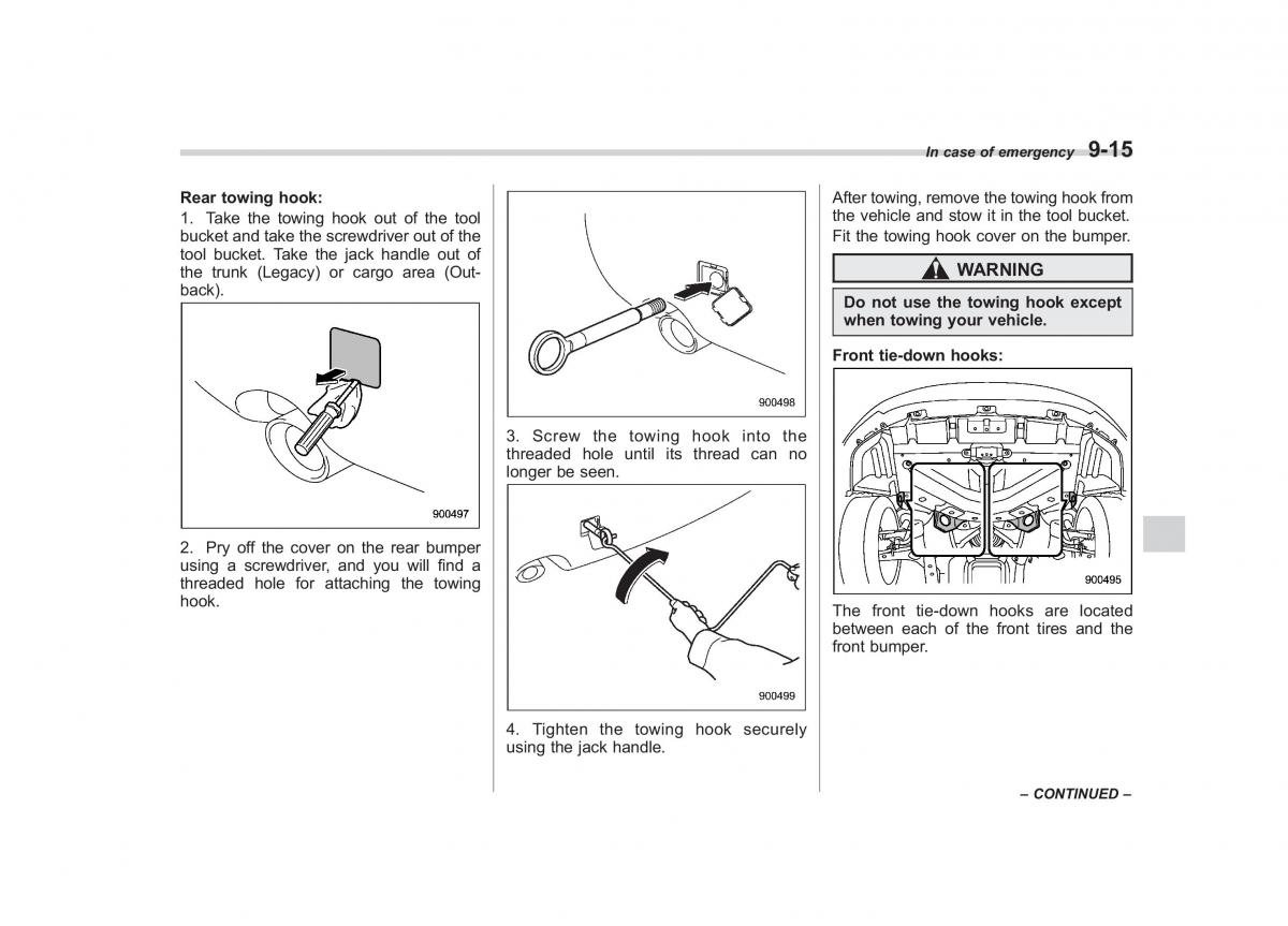 Subaru Outback Legacy IV 4 owners manual / page 358