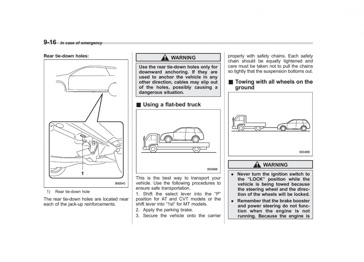 Subaru Outback Legacy IV 4 owners manual / page 359