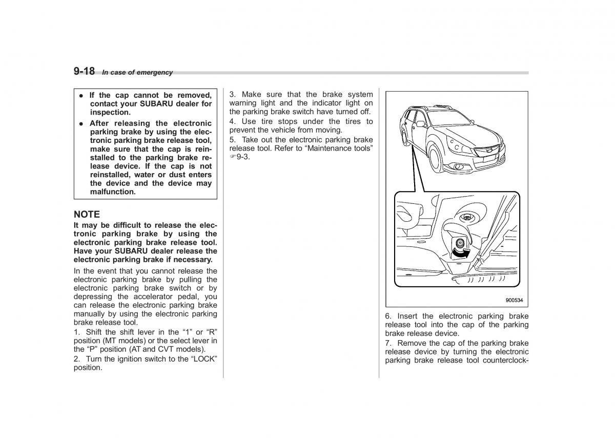 Subaru Outback Legacy IV 4 owners manual / page 361