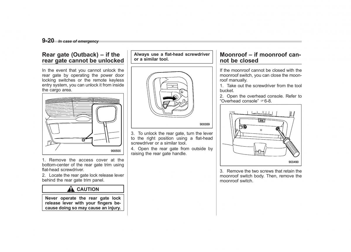 Subaru Outback Legacy IV 4 owners manual / page 363