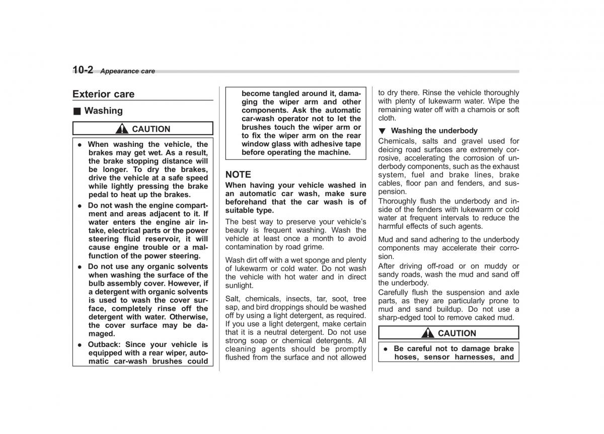 Subaru Outback Legacy IV 4 owners manual / page 367