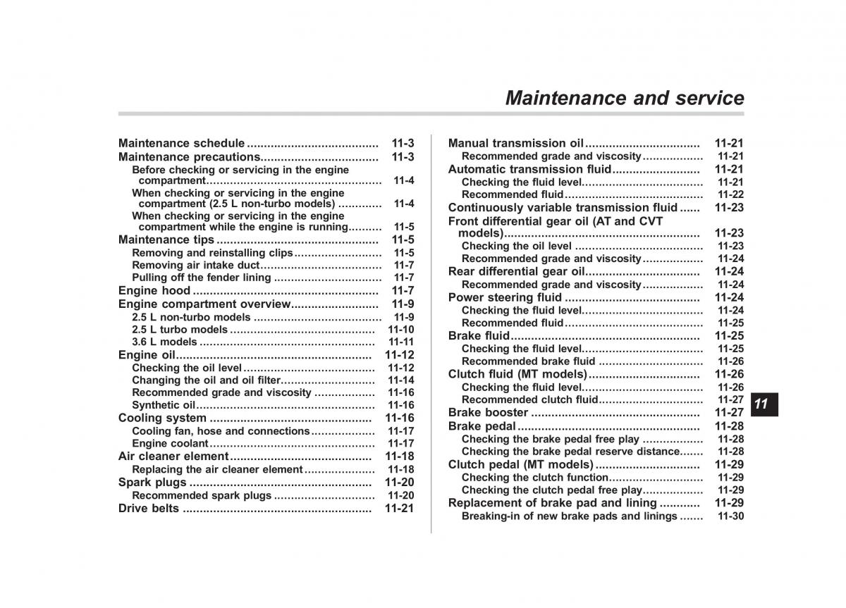 Subaru Outback Legacy IV 4 owners manual / page 372