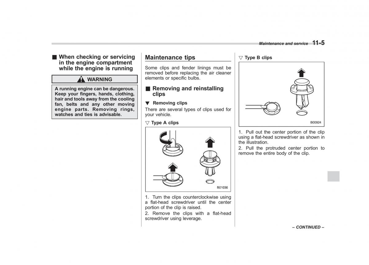 Subaru Outback Legacy IV 4 owners manual / page 376