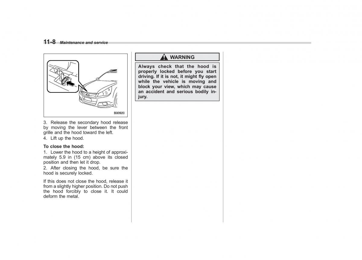 Subaru Outback Legacy IV 4 owners manual / page 379