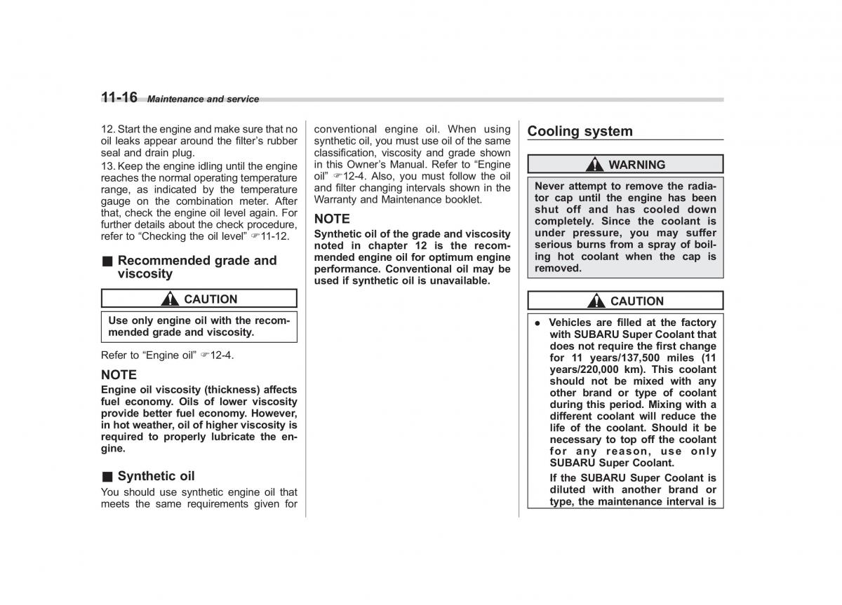 Subaru Outback Legacy IV 4 owners manual / page 387