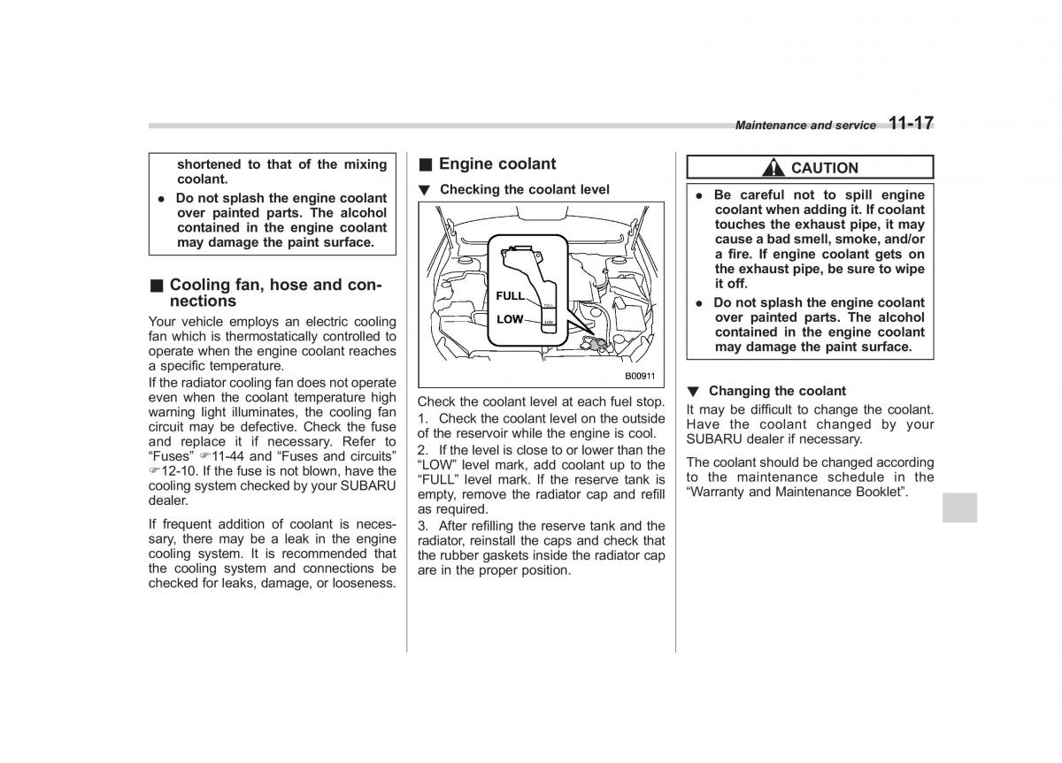 Subaru Outback Legacy IV 4 owners manual / page 388