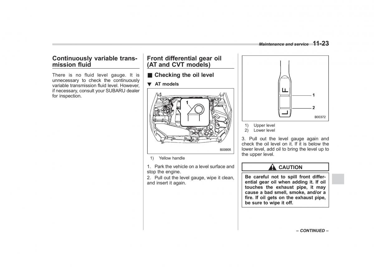 Subaru Outback Legacy IV 4 owners manual / page 394